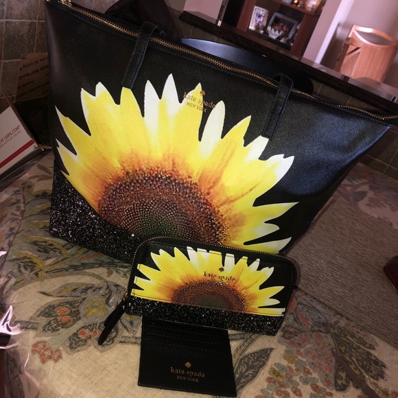 Kate Spade Sunflower Purse Set